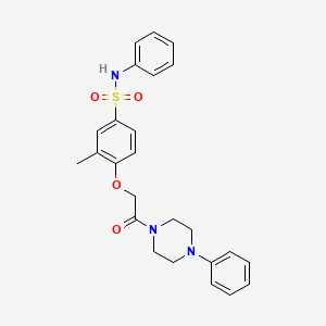 3-methyl-4-[2-oxo-2-(4-phenylpiperazin-1-yl)ethoxy]-N-phenylbenzenesulfonamide