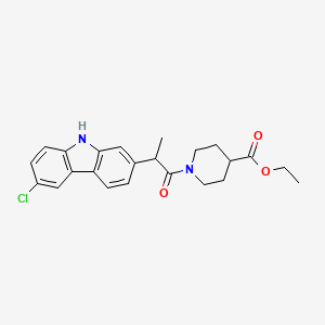 ethyl 1-[2-(6-chloro-9H-carbazol-2-yl)propanoyl]-4-piperidinecarboxylate