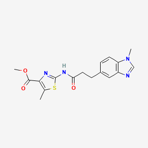 methyl 5-methyl-2-{[3-(1-methyl-1H-benzimidazol-5-yl)propanoyl]amino}-1,3-thiazole-4-carboxylate