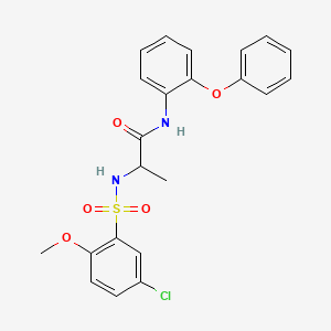 N~2~-[(5-chloro-2-methoxyphenyl)sulfonyl]-N-(2-phenoxyphenyl)alaninamide