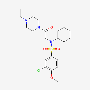 3-chloro-N-cyclohexyl-N-[2-(4-ethylpiperazin-1-yl)-2-oxoethyl]-4-methoxybenzenesulfonamide