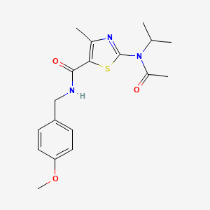 2-[acetyl(isopropyl)amino]-N-(4-methoxybenzyl)-4-methyl-1,3-thiazole-5-carboxamide