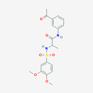 N-(3-acetylphenyl)-N~2~-[(3,4-dimethoxyphenyl)sulfonyl]alaninamide