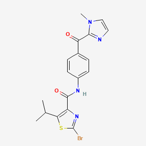 2-bromo-5-isopropyl-N-{4-[(1-methyl-1H-imidazol-2-yl)carbonyl]phenyl}-1,3-thiazole-4-carboxamide