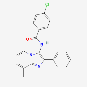 4-Chloro-N-{8-methyl-2-phenylimidazo[1,2-A]pyridin-3-YL}benzamide