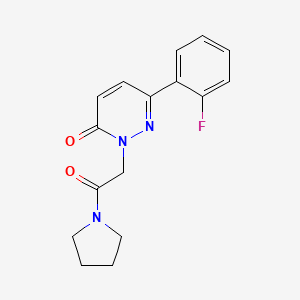 6-(2-fluorophenyl)-2-[2-oxo-2-(1-pyrrolidinyl)ethyl]-3(2H)-pyridazinone