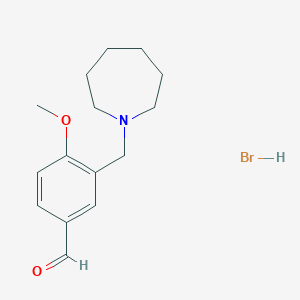 molecular formula C15H22BrNO2 B111296 3-(1-Azepanylmethyl)-4-methoxybenzaldehyde hydrobromide CAS No. 1177362-17-2