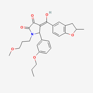 3-hydroxy-1-(3-methoxypropyl)-4-[(2-methyl-2,3-dihydro-1-benzofuran-5-yl)carbonyl]-5-(3-propoxyphenyl)-1,5-dihydro-2H-pyrrol-2-one