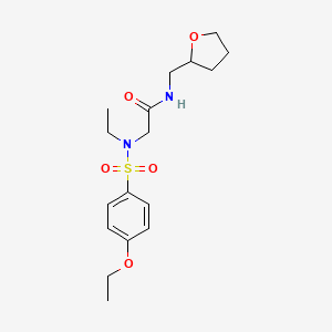 N~2~-[(4-ethoxyphenyl)sulfonyl]-N~2~-ethyl-N-(tetrahydrofuran-2-ylmethyl)glycinamide