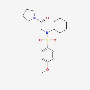 N-cyclohexyl-4-ethoxy-N-[2-oxo-2-(pyrrolidin-1-yl)ethyl]benzenesulfonamide