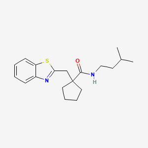 1-(1,3-benzothiazol-2-ylmethyl)-N-(3-methylbutyl)cyclopentanecarboxamide