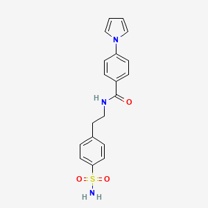 4-(1H-pyrrol-1-yl)-N-[2-(4-sulfamoylphenyl)ethyl]benzamide