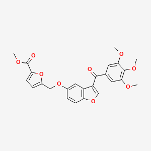 Methyl 5-[({3-[(3,4,5-trimethoxyphenyl)carbonyl]-1-benzofuran-5-yl}oxy)methyl]furan-2-carboxylate