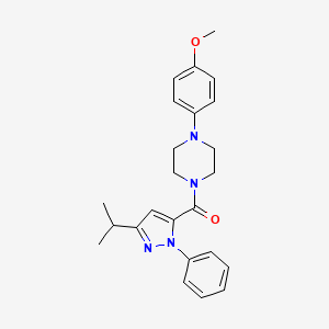 molecular formula C24H28N4O2 B11129671 (3-isopropyl-1-phenyl-1H-pyrazol-5-yl)[4-(4-methoxyphenyl)piperazino]methanone 