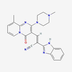 (2E)-2-(1H-benzimidazol-2-yl)-3-[9-methyl-2-(4-methylpiperazin-1-yl)-4-oxo-4H-pyrido[1,2-a]pyrimidin-3-yl]prop-2-enenitrile