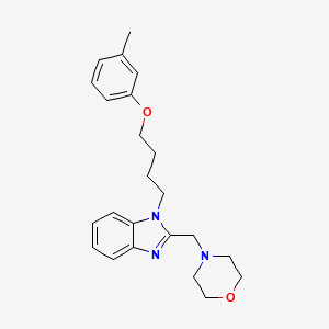 1-[4-(3-methylphenoxy)butyl]-2-(morpholin-4-ylmethyl)-1H-benzimidazole