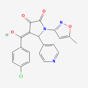 4-[(4-chlorophenyl)carbonyl]-3-hydroxy-1-(5-methyl-1,2-oxazol-3-yl)-5-(pyridin-4-yl)-1,5-dihydro-2H-pyrrol-2-one