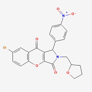 7-Bromo-1-(4-nitrophenyl)-2-(tetrahydrofuran-2-ylmethyl)-1,2-dihydrochromeno[2,3-c]pyrrole-3,9-dione