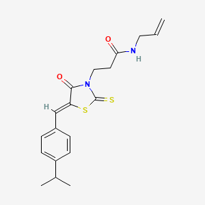 3-{(5Z)-4-oxo-5-[4-(propan-2-yl)benzylidene]-2-thioxo-1,3-thiazolidin-3-yl}-N-(prop-2-en-1-yl)propanamide