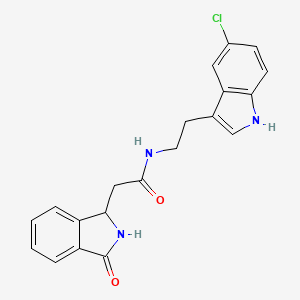 molecular formula C20H18ClN3O2 B11129709 N-[2-(5-chloro-1H-indol-3-yl)ethyl]-2-(3-oxo-2,3-dihydro-1H-isoindol-1-yl)acetamide 