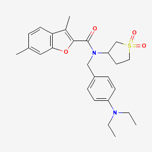 N-[4-(diethylamino)benzyl]-N-(1,1-dioxidotetrahydrothiophen-3-yl)-3,6-dimethyl-1-benzofuran-2-carboxamide