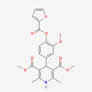 Dimethyl 4-{4-[(2-furylcarbonyl)oxy]-3-methoxyphenyl}-2,6-dimethyl-1,4-dihydro-3,5-pyridinedicarboxylate