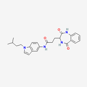 3-(2,5-dioxo-2,3,4,5-tetrahydro-1H-1,4-benzodiazepin-3-yl)-N-[1-(3-methylbutyl)-1H-indol-5-yl]propanamide