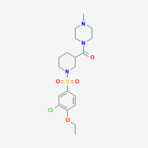 {1-[(3-Chloro-4-ethoxyphenyl)sulfonyl]piperidin-3-yl}(4-methylpiperazin-1-yl)methanone