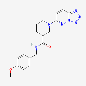 molecular formula C18H21N7O2 B11129802 N-(4-methoxybenzyl)-1-[1,2,3,4]tetraazolo[1,5-b]pyridazin-6-yl-3-piperidinecarboxamide 