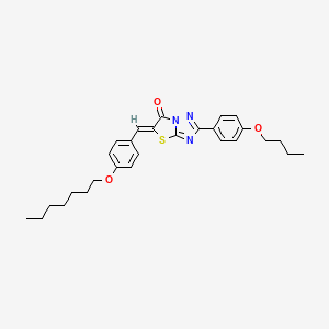 (5Z)-2-(4-butoxyphenyl)-5-[4-(heptyloxy)benzylidene][1,3]thiazolo[3,2-b][1,2,4]triazol-6(5H)-one