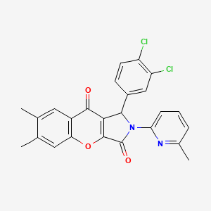 1-(3,4-Dichlorophenyl)-6,7-dimethyl-2-(6-methylpyridin-2-yl)-1,2-dihydrochromeno[2,3-c]pyrrole-3,9-dione