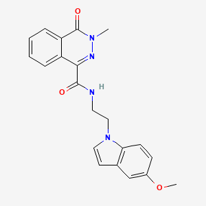 molecular formula C21H20N4O3 B11129845 N-[2-(5-methoxy-1H-indol-1-yl)ethyl]-3-methyl-4-oxo-3,4-dihydro-1-phthalazinecarboxamide 