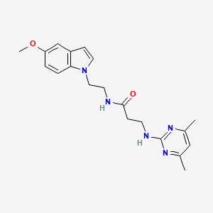 3-[(4,6-dimethyl-2-pyrimidinyl)amino]-N-[2-(5-methoxy-1H-indol-1-yl)ethyl]propanamide