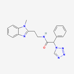 N-[2-(1-methyl-1H-benzimidazol-2-yl)ethyl]-2-phenyl-2-(1H-tetrazol-1-yl)acetamide