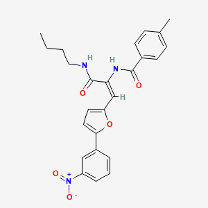 (2E)-N-butyl-2-[(4-methylphenyl)formamido]-3-[5-(3-nitrophenyl)furan-2-yl]prop-2-enamide