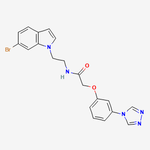 N-[2-(6-bromo-1H-indol-1-yl)ethyl]-2-[3-(4H-1,2,4-triazol-4-yl)phenoxy]acetamide