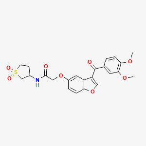 2-({3-[(3,4-dimethoxyphenyl)carbonyl]-1-benzofuran-5-yl}oxy)-N-(1,1-dioxidotetrahydrothiophen-3-yl)acetamide