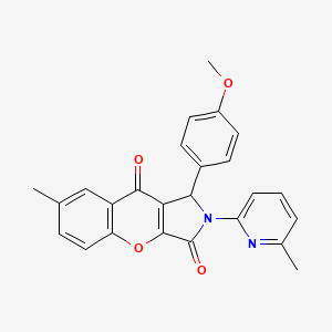 1-(4-Methoxyphenyl)-7-methyl-2-(6-methylpyridin-2-yl)-1,2-dihydrochromeno[2,3-c]pyrrole-3,9-dione