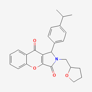 1-[4-(Propan-2-yl)phenyl]-2-(tetrahydrofuran-2-ylmethyl)-1,2-dihydrochromeno[2,3-c]pyrrole-3,9-dione