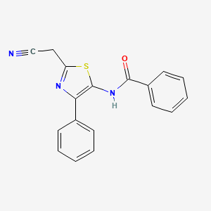 N-[2-(cyanomethyl)-4-phenyl-1,3-thiazol-5-yl]benzamide