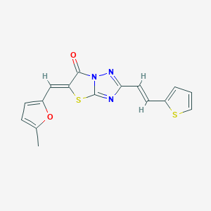 (5Z)-5-[(5-methylfuran-2-yl)methylidene]-2-[(E)-2-(thiophen-2-yl)ethenyl][1,3]thiazolo[3,2-b][1,2,4]triazol-6(5H)-one