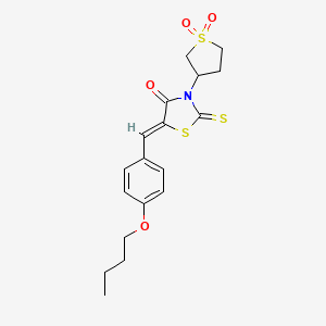 (5Z)-5-(4-butoxybenzylidene)-3-(1,1-dioxidotetrahydrothiophen-3-yl)-2-thioxo-1,3-thiazolidin-4-one