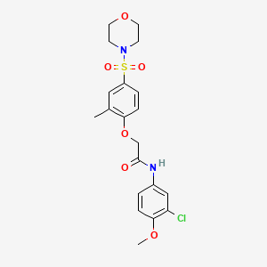 molecular formula C20H23ClN2O6S B11130003 N-(3-Chloro-4-methoxyphenyl)-2-[2-methyl-4-(morpholine-4-sulfonyl)phenoxy]acetamide 