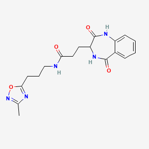 3-(2,5-dioxo-2,3,4,5-tetrahydro-1H-1,4-benzodiazepin-3-yl)-N-[3-(3-methyl-1,2,4-oxadiazol-5-yl)propyl]propanamide