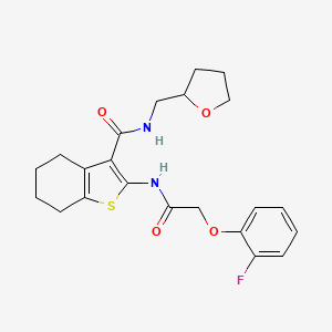 2-{[(2-fluorophenoxy)acetyl]amino}-N-(tetrahydrofuran-2-ylmethyl)-4,5,6,7-tetrahydro-1-benzothiophene-3-carboxamide