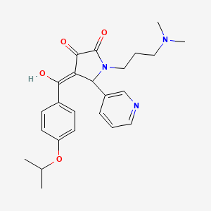 1-[3-(dimethylamino)propyl]-3-hydroxy-4-{[4-(propan-2-yloxy)phenyl]carbonyl}-5-(pyridin-3-yl)-1,5-dihydro-2H-pyrrol-2-one