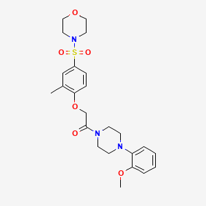 1-[4-(2-Methoxyphenyl)piperazin-1-yl]-2-[2-methyl-4-(morpholin-4-ylsulfonyl)phenoxy]ethanone