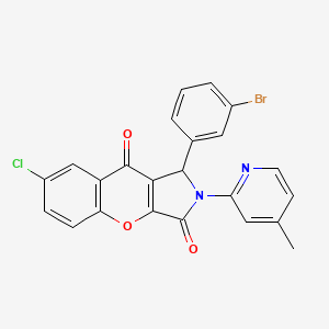 1-(3-Bromophenyl)-7-chloro-2-(4-methylpyridin-2-yl)-1,2-dihydrochromeno[2,3-c]pyrrole-3,9-dione