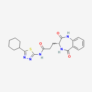 N-(5-cyclohexyl-1,3,4-thiadiazol-2-yl)-3-(2,5-dioxo-2,3,4,5-tetrahydro-1H-1,4-benzodiazepin-3-yl)propanamide