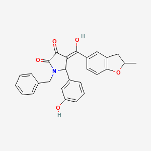 1-benzyl-3-hydroxy-5-(3-hydroxyphenyl)-4-[(2-methyl-2,3-dihydro-1-benzofuran-5-yl)carbonyl]-1,5-dihydro-2H-pyrrol-2-one